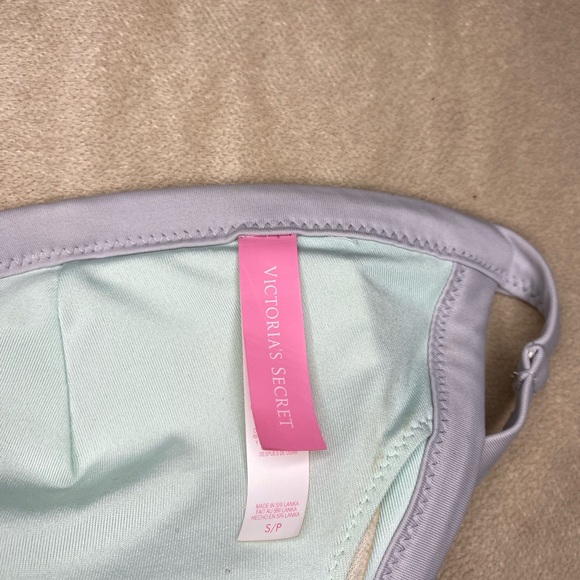 Light blue/grey/neon yellow bikini top small - Picture 3 of 3